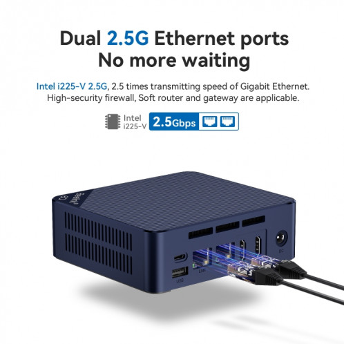Beelink EQ12 Office Mini PC Processeur Alder Lake-N100 16 Go DDR5 RAM 500 Go SSD Prise UE SB1502750-010