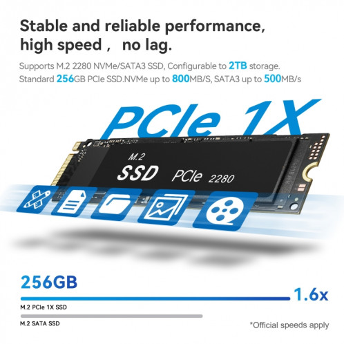 Beelink MINI S12 Mini PC Processeur Alder Lake-N95 16 Go DDR4 500 Go SSD Prise UK SB1803160-011