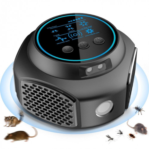 219 Répulsif de souris d'intérieur à ultrasons intelligent à conversion de fréquence multidimensionnelle (noir) SH101B1459-014