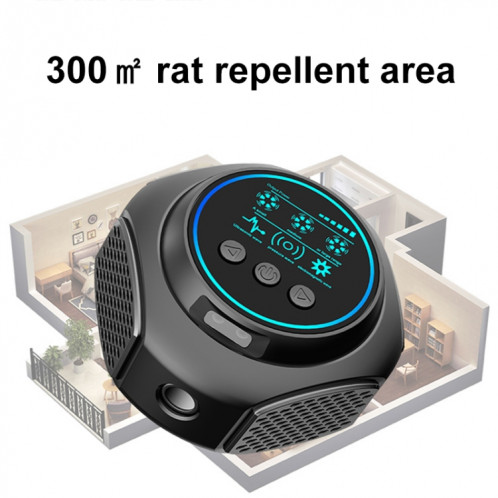 219 Répulsif de souris d'intérieur à ultrasons intelligent à conversion de fréquence multidimensionnelle (noir) SH101B1459-014