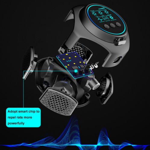 219 Répulsif de souris d'intérieur à ultrasons intelligent à conversion de fréquence multidimensionnelle (noir) SH101B1459-014