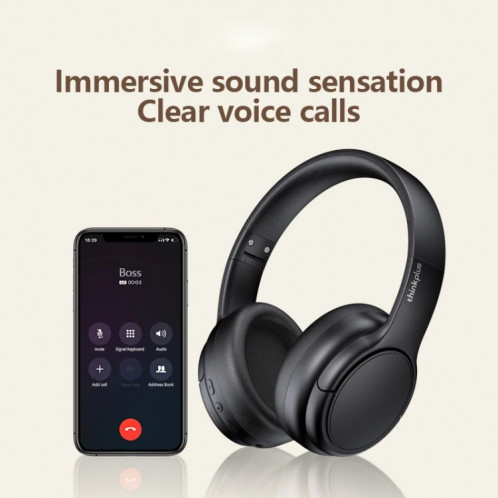Tête sans fil Lenovo TH20 E-Sports portant un casque Bluetooth (noir) SL901B714-013