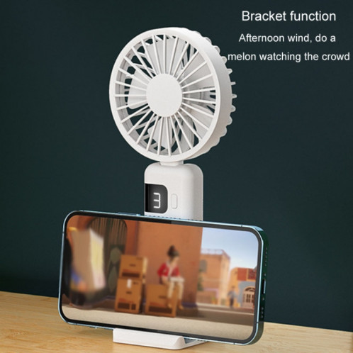 Affichage numérique portatif suspendu au cou muet petit ventilateur USB chargeant le ventilateur pliable tenu dans la main (rose) SH901C1384-013