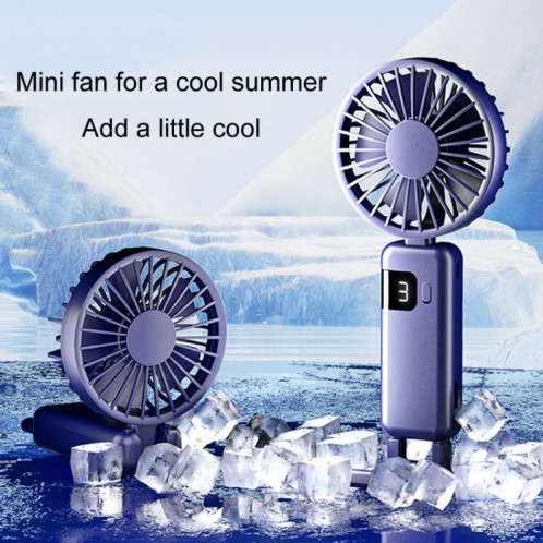 Affichage numérique Portable suspendu au cou, petit ventilateur silencieux, chargeur USB, ventilateur pliable portatif (blanc) SH901A1752-013