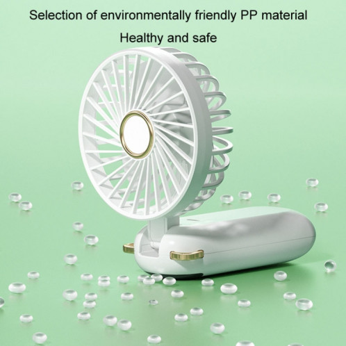 Ventilateur de charge USB à affichage numérique pliable, petit ventilateur d'extérieur à main suspendu au cou (bleu) SH901B357-011