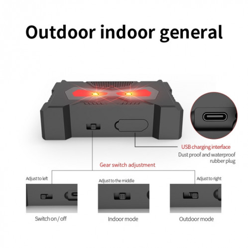 Répulsif solaire ultrasonique extérieur pour souris, répulsif pour animaux Flash LED (SJZ059) SH301A1116-010