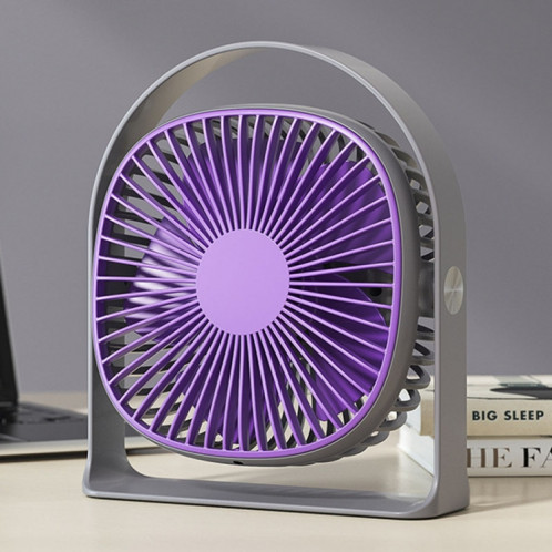 Veilleuse légère à chargement USB, ventilateur de bureau, été, bureau, étudiant, extérieur, petit ventilateur multifonctionnel (violet) SH701A80-012