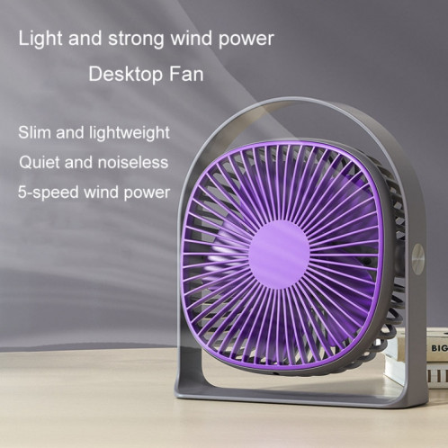 Veilleuse légère à chargement USB, ventilateur de bureau, été, bureau, étudiant, extérieur, petit ventilateur multifonctionnel (violet) SH701A80-012