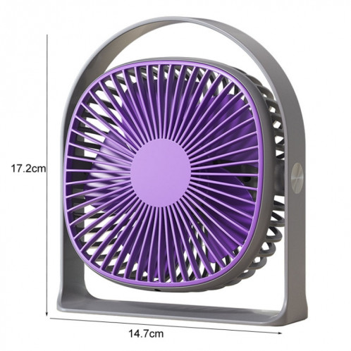 Veilleuse légère à chargement USB, ventilateur de bureau, été, bureau, étudiant, extérieur, petit ventilateur multifonctionnel (violet) SH701A80-012