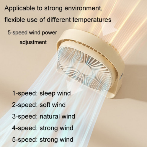 Veilleuse légère à chargement USB, ventilateur de bureau, été, bureau, étudiant, extérieur, petit ventilateur multifonctionnel (violet) SH701A80-012