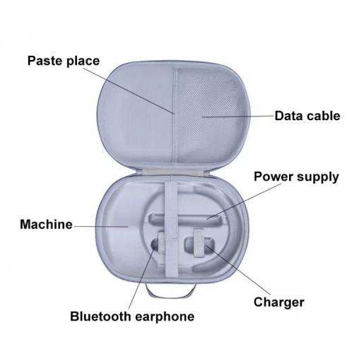 Pour Apple Vision Pro VR Sac de rangement à coque rigide EVA anti-chute et absorbant les chocs (violet) SH201A105-06
