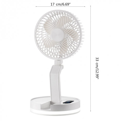 Ventilateur mural pliable avec télécommande F200, ventilateur rotatif de bureau à lumière LED, couleur: modèle régulier SH41011191-09