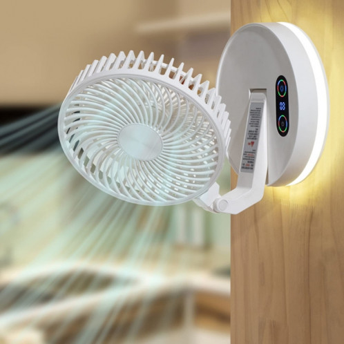Ventilateur mural pliable avec télécommande F200, ventilateur rotatif de bureau à lumière LED, couleur: modèle régulier SH41011191-09