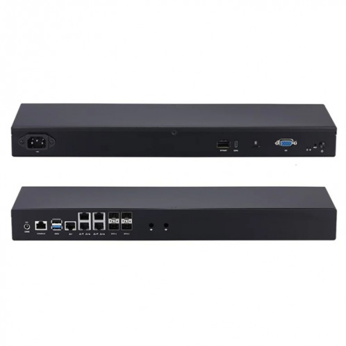 Qotom Q20332G9 1U Rack Mini PC ATOM C3758 8 cœurs 4x 10G SFP+/ 5x 2.5G LAN 16G RAM 128G SSD SQ48011241-06