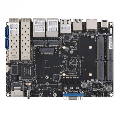 Qotom Q20332G9 1U Rack Mini PC ATOM C3758 8 cœurs 4x 10G SFP+/ 5x 2.5G LAN 16G RAM 128G SSD SQ48011241-06