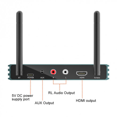 Récepteur Bluetooth 5.0, optique numérique Coaxial vers analogique, Microphone HD HDMI, lanceur d'écran sans fil SH69521530-010
