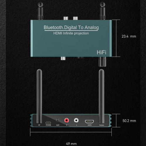 Récepteur Bluetooth 5.0, optique numérique Coaxial vers analogique, Microphone HD HDMI, lanceur d'écran sans fil SH69521530-010