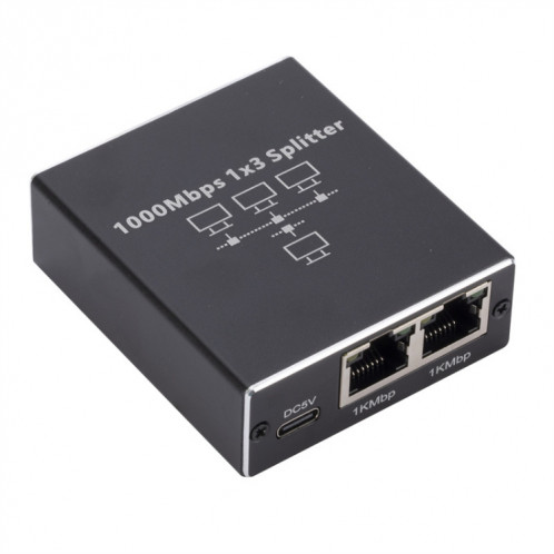Répartiteur de réseau 1 à 3 Gigabit, partageur de réseau, répartiteur de câble réseau RJ45 SH57011060-06