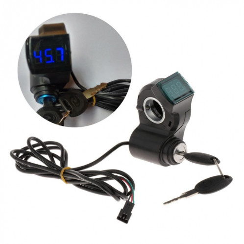Ensemble de commutateur de déconnexion de Scooter de véhicule électrique avec interrupteur de démarrage à affichage numérique à clés (noir) SH801A314-05