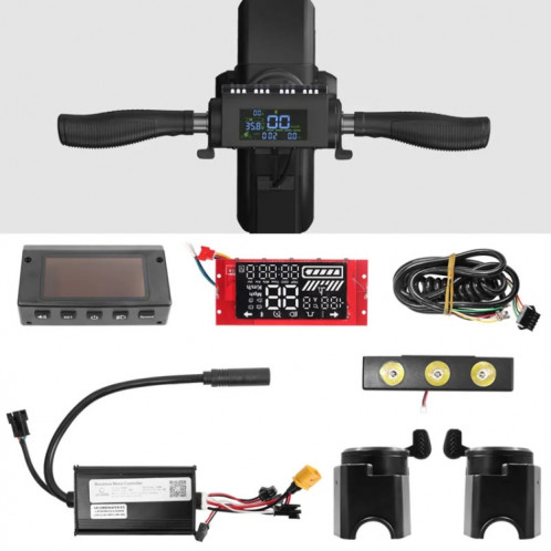 Kit de panneau d'affichage de contrôleur numérique principal de scooter électrique de 8 pouces pour Kugoo S1 / S2 / S3 / ETWOW (noir) SH101A1999-06