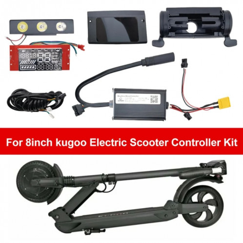 Kit de panneau d'affichage de contrôleur numérique principal de scooter électrique de 8 pouces pour Kugoo S1 / S2 / S3 / ETWOW (noir) SH101A1999-06