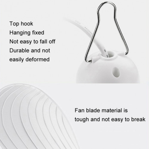 Mini ventilateur de plafond à six pales, silencieux, à énergie éolienne élevée, pour dortoir, maison, style: ventilateur + cordon de contrôle de vitesse de télécommande SH2302610-016