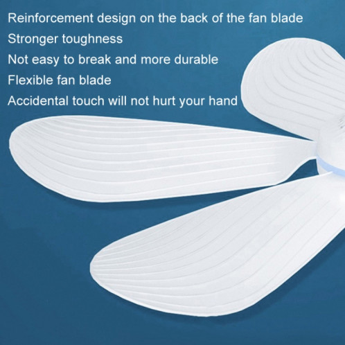 Mini ventilateur de plafond à six pales, silencieux, à énergie éolienne élevée, pour dortoir, maison, style: ventilateur + cordon de contrôle de vitesse de télécommande SH2302610-016