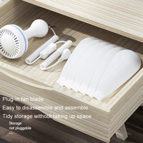 Mini ventilateur de plafond à six pales, silencieux, à énergie éolienne élevée, pour dortoir, maison, style: ventilateur + cordon de contrôle de vitesse de télécommande SH2302610-016