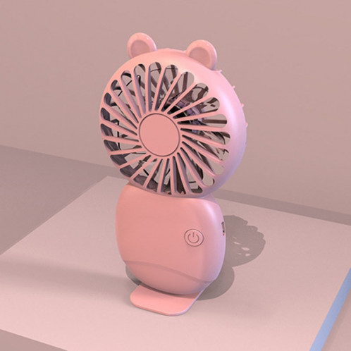 Ventilateur portatif de poche de dessin animé d'été, Mini ventilateur silencieux Rechargeable (rose) SH001A979-010