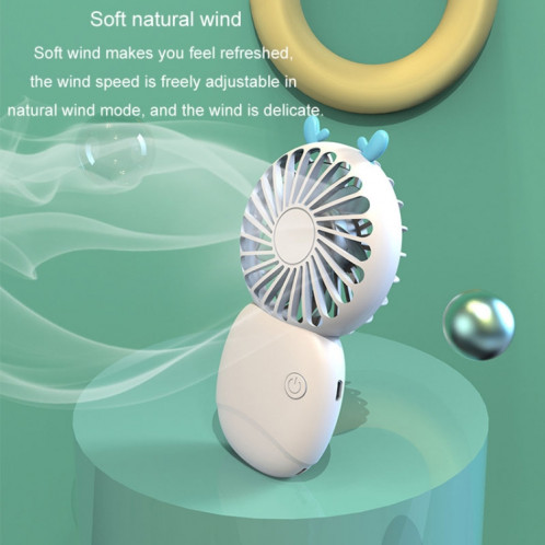 Ventilateur portatif de poche de dessin animé d'été, Mini ventilateur silencieux Rechargeable (blanc) SH001C894-010