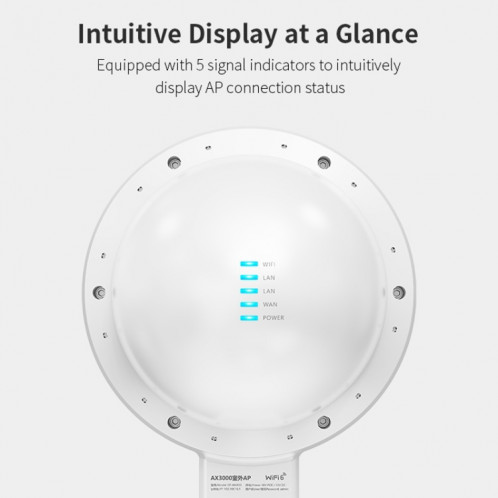 COMFAST WA933 Wi-Fi6 3000Mbps Point d'accès extérieur double bande étanche routeur sans fil prise en charge VLAN (prise ue) SC901A1239-014