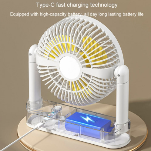 Ventilateur de bureau à domicile USB rétractable portable grand ventilateur de plafond extérieur à énergie éolienne, modèle: modèle de charge SH23021850-012