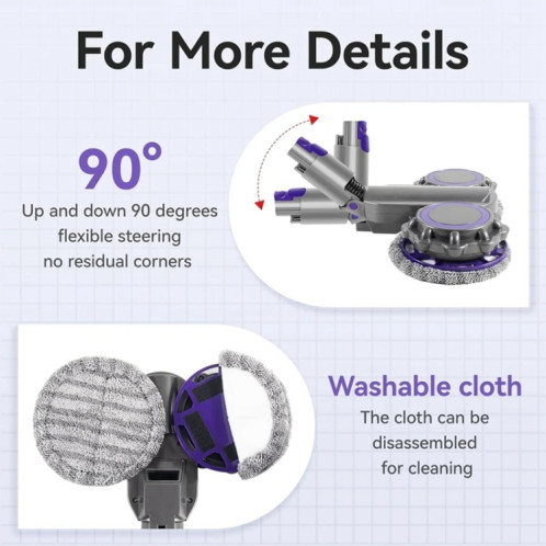 Tête d'aspirateur sec et humide avec réservoir d'eau, pour Dyson V10 Digital Slim V12 SH27021039-06