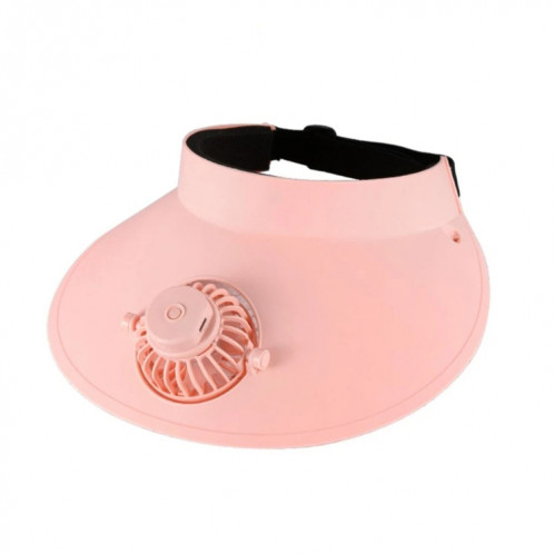 Chapeau de soleil à ventilateur rotatif réglable pour Protection solaire extérieure d'été (rose) SH601C889-011