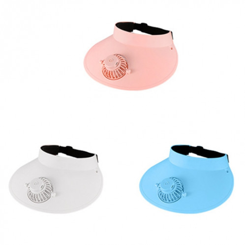 Chapeau de soleil à ventilateur rotatif réglable pour Protection solaire extérieure d'été (rose) SH601C889-011