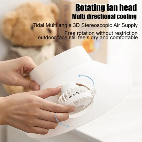 Chapeau de soleil à ventilateur rotatif réglable pour Protection solaire extérieure d'été (rose) SH601C889-011