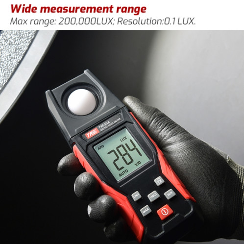 TASI TA630A compteur de lumière numérique intégré éclairement Lux mètre rétro-éclairage écran LCD 0.1-200000LUX/0.01-20000FC testeur de capteur de lumière ST1201386-08