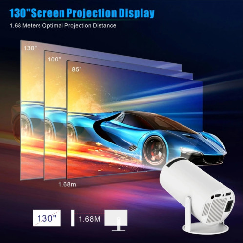 Projecteur intelligent HY300 PRO système Android 11.0 projecteur portable 120 lumens (prise ue) SH201A880-014