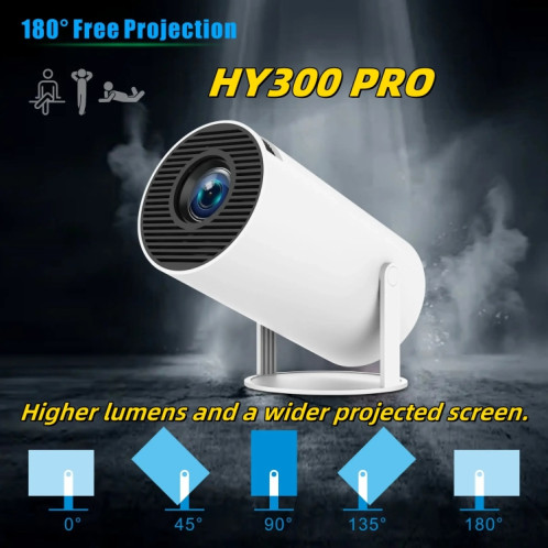 Projecteur intelligent HY300 PRO système Android 11.0 projecteur portable 120 lumens (prise ue) SH201A880-014