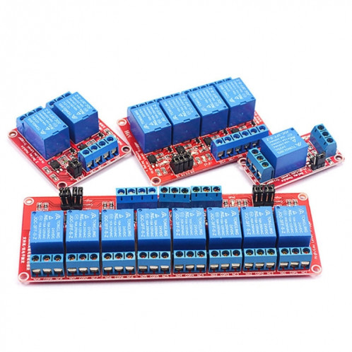 Module de relais 4 voies 5V avec isolation optocoupleur, prend en charge la carte d'extension de déclenchement de niveau haut et bas SH36021234-04