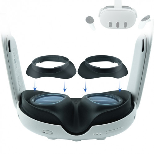 Cadre de protection d'objectif pour lunettes Meta Quest 3 VR, pour empêcher vos lunettes de rayer les lentilles VR SH75531348-09