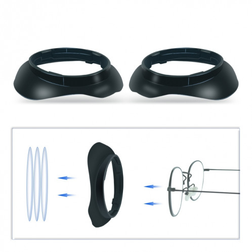 Cadre de protection d'objectif pour lunettes Meta Quest 3 VR, pour empêcher vos lunettes de rayer les lentilles VR SH75531348-09