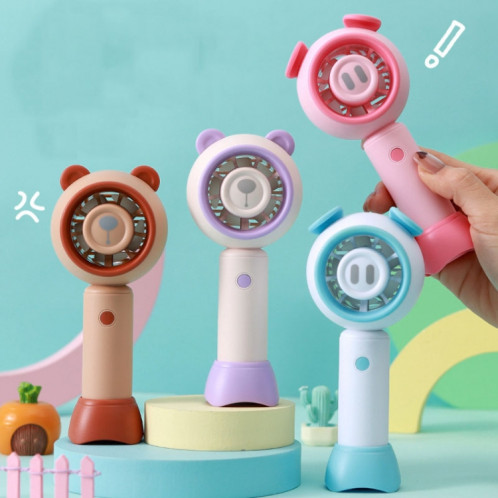 Mini ventilateur portatif USB de dessin animé mignon de bureau (cochon rose) SH701C858-07