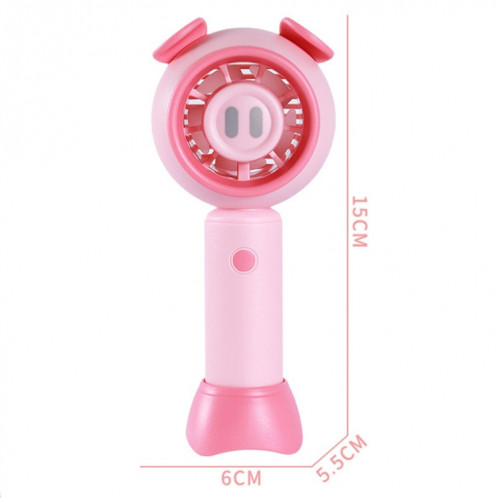 Mini ventilateur portatif USB de dessin animé mignon de bureau (cochon rose) SH701C858-07