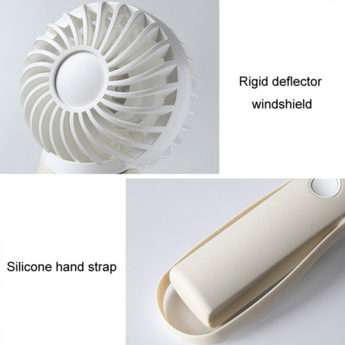 Ventilateur portatif silencieux en Silicone, petit ventilateur électrique suspendu au cou (Beige) SH501A1205-011