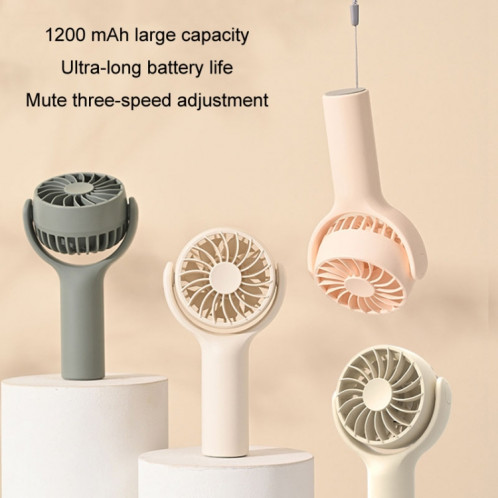 Mini ventilateur portatif de bureau muet rechargeable, petit ventilateur portatif (rose) SH501A688-010