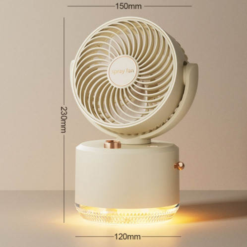 Refroidisseur de charge USB, ventilateur de climatisation, ventilateur de refroidissement de bureau, humidificateur pivotant (vert) SH701B286-012