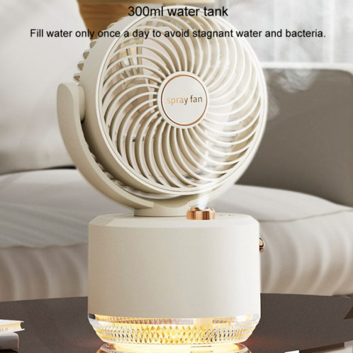 Refroidisseur de charge USB, ventilateur de climatisation, ventilateur de refroidissement de bureau, humidificateur pivotant (Beige) SH701A147-012