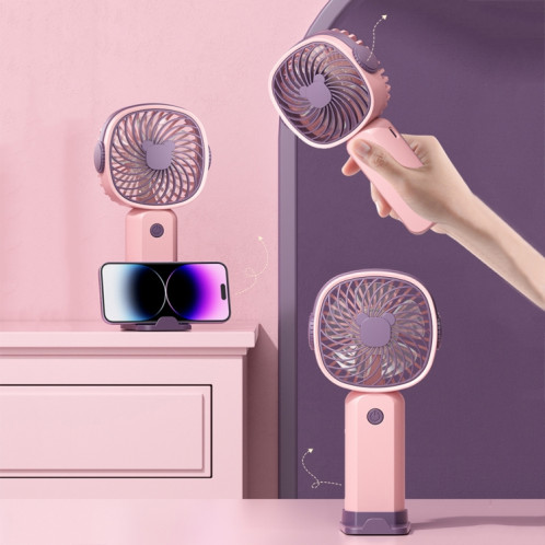 Mini ventilateur multifonctionnel portatif portatif avec la fonction de support de téléphone, couleur: jaune vert sans batterie SH8004123-09