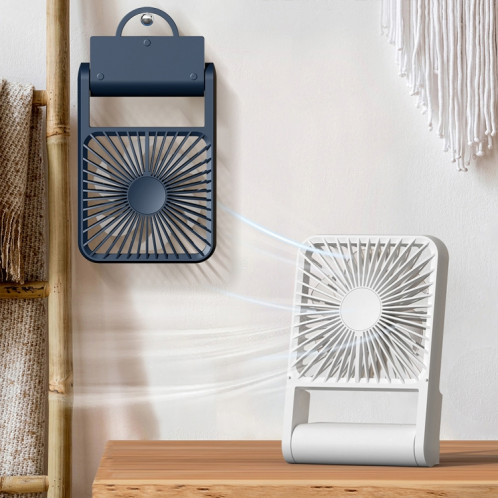 HX-123 USB Chargement mural bureau pliant mince et léger petit ventilateur (blanc) SH801A1507-012